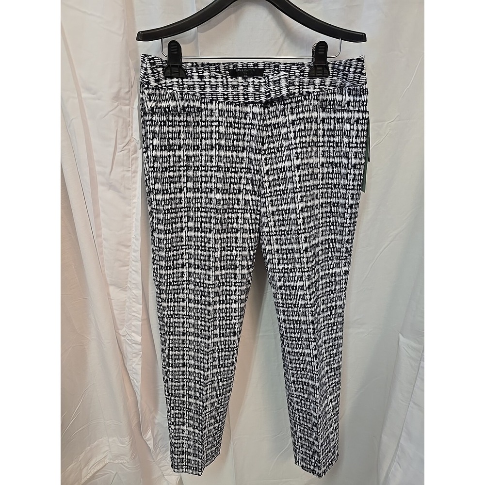 89th & Madison Women's Black & White Stretch Modern Chic Skinny Pants - 12P - Picture 3 of 13